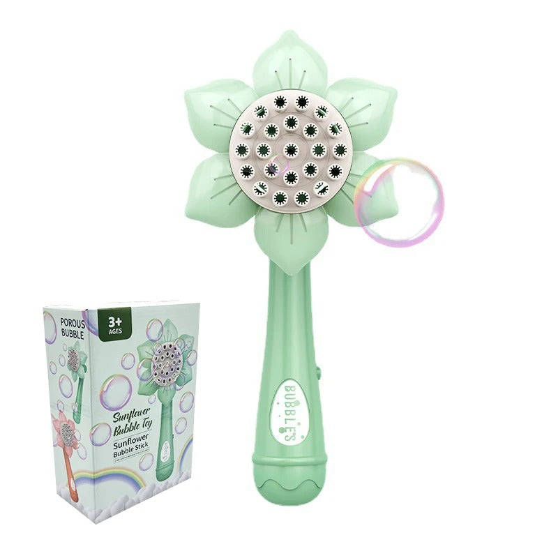 23Hole Electric Bubble Machine Sunflower Soap Bubble Maker Summer Outdoor Toys for Kids Bubble Blow Flower Toys for Girls