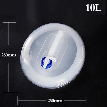Portable 5/10L /15L Outdoor Folding Water Bag for Car Container Outdoor Transportation Camping Hiking Picnic Emergency
