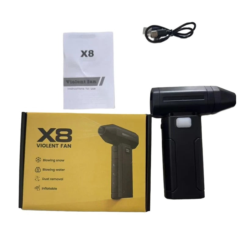 X8 Turbo Jet Fan Handheld Powerful Electric Vacuum Cleaner Portable Air Blower Vacuum Mini Dust Cleaner Violent Fan For Car&home