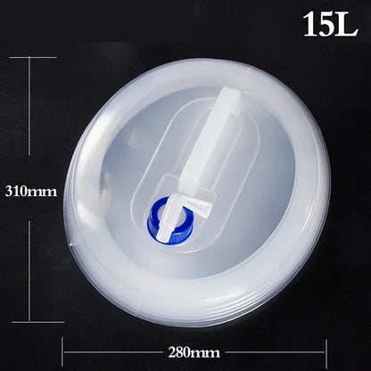 Portable 5/10L /15L Outdoor Folding Water Bag for Car Container Outdoor Transportation Camping Hiking Picnic Emergency