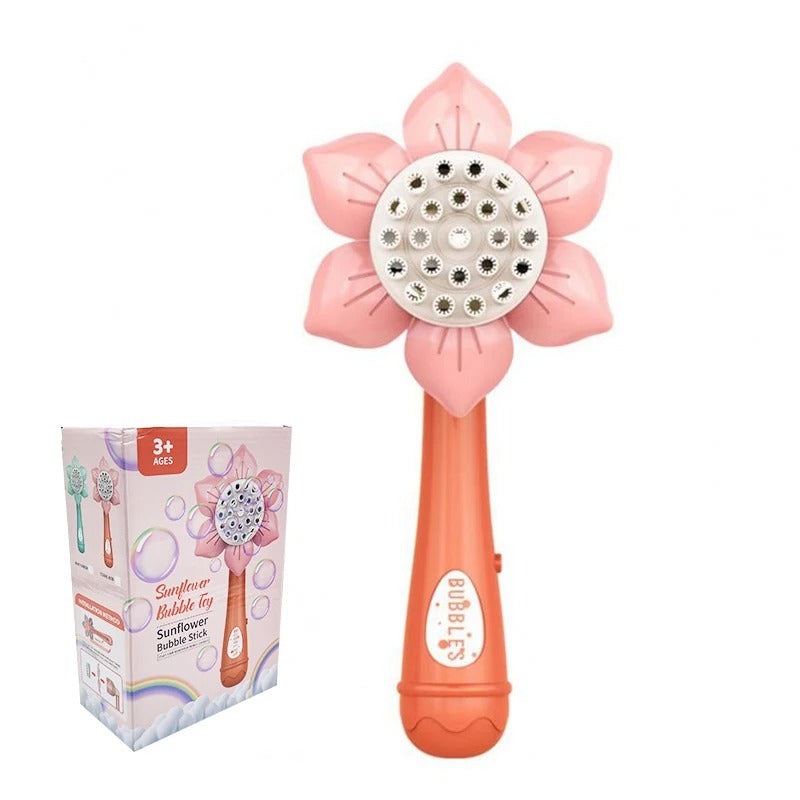 23Hole Electric Bubble Machine Sunflower Soap Bubble Maker Summer Outdoor Toys for Kids Bubble Blow Flower Toys for Girls