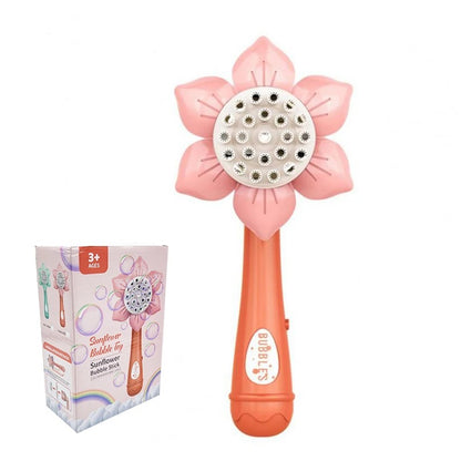 23Hole Electric Bubble Machine Sunflower Soap Bubble Maker Summer Outdoor Toys for Kids Bubble Blow Flower Toys for Girls