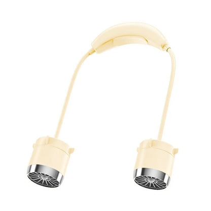 Low Noise Hanging Neck Fan USB Rechargeable 360° Bendable Neck Electric Fan Hands-Free Lightweight Around Neck Cooler
