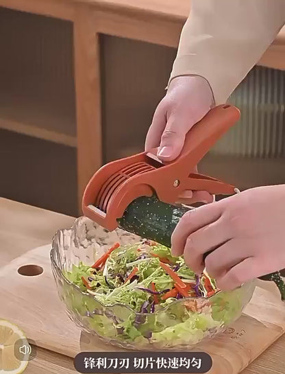 Stainless Steel Vegetable & Fruit Slicer | Multi-Functional Salad Slicer Kitchen Tool