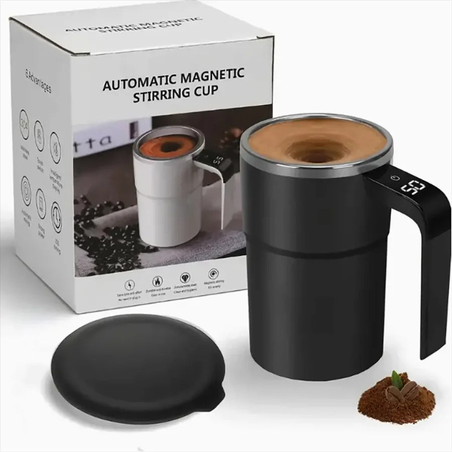 Smart Stainless Steel Electric Coffee Cup – Self-Stirring & Heat Keeping Mug | USB Rechargeable | Zinggal Qatar