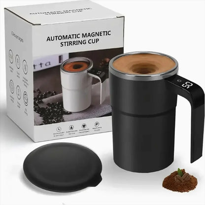 Smart Stainless Steel Electric Coffee Cup – Self-Stirring & Heat Keeping Mug | USB Rechargeable | Zinggal Qatar
