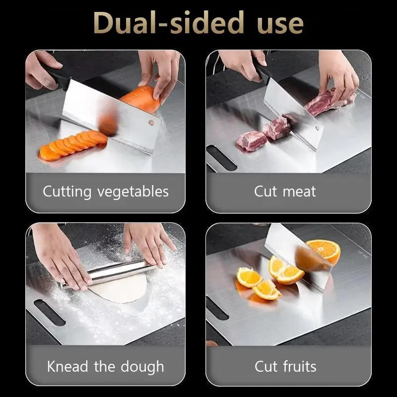 Stainless Steel Cutting Board for Kitchen – Metal Chopping Board for Meat, Fruits & Vegetables- zinggal qatar