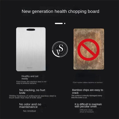 Stainless Steel Cutting Board for Kitchen – Metal Chopping Board for Meat, Fruits & Vegetables- zinggal qatar