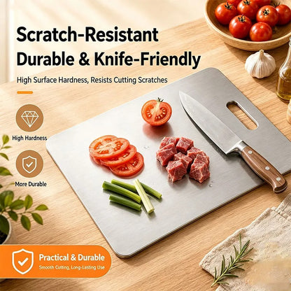 Stainless Steel Cutting Board for Kitchen – Metal Chopping Board for Meat, Fruits & Vegetables- zinggal qatar
