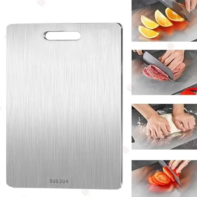 Stainless Steel Cutting Board for Kitchen – Metal Chopping Board for Meat, Fruits & Vegetables- zinggal qatar