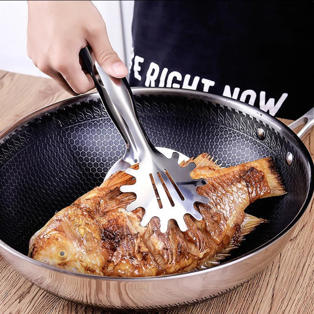 Stainless Steel Strainer Clip Oil Filter Clamp Qatar | Frying Skimmer Tool | Zinggal