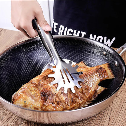 Stainless Steel Strainer Clip Oil Filter Clamp Qatar | Frying Skimmer Tool | Zinggal