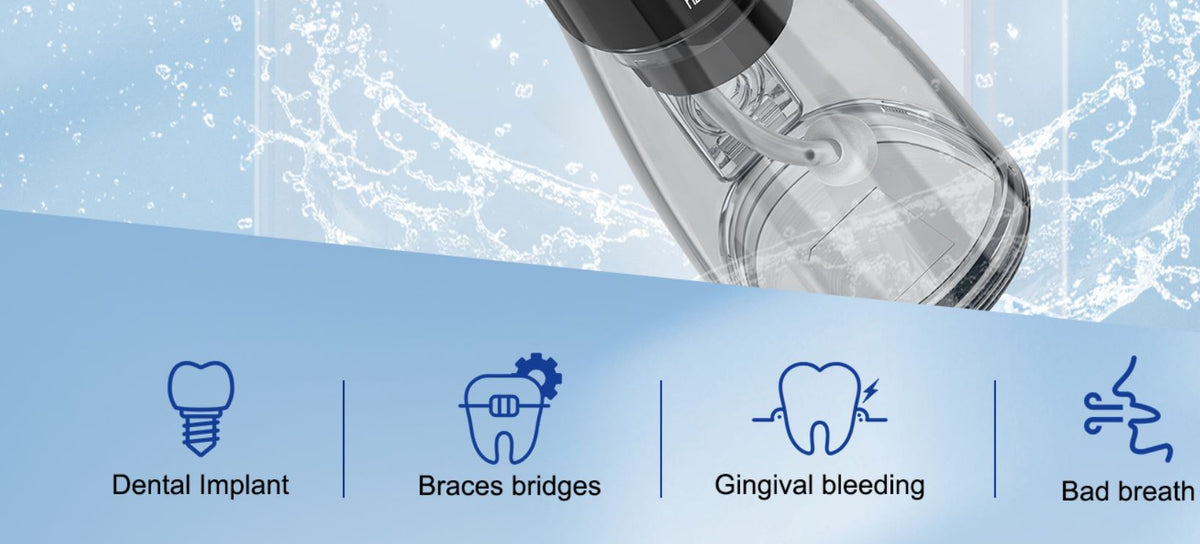 portable Cordless Water Dental Flosser- oral Irrigator Orthodentic teeth cleaner –  | Zinggal Qatar
