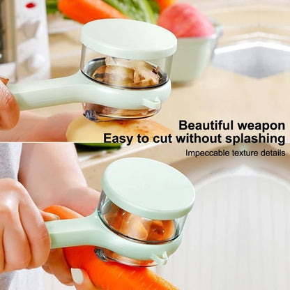 Vegetable & Fruit Peeler with Storage Box | Peel Catcher Kitchen Tool zinggal