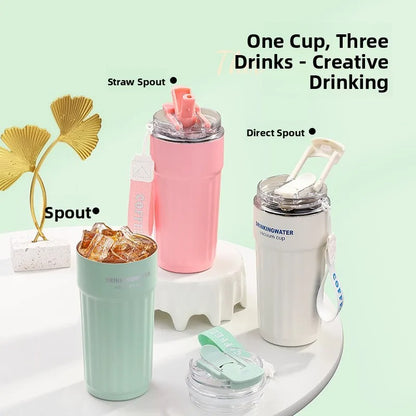 Stainless Steel Insulated Coffee Mug with Lid – Portable Travel Cup-zinggal-qatar