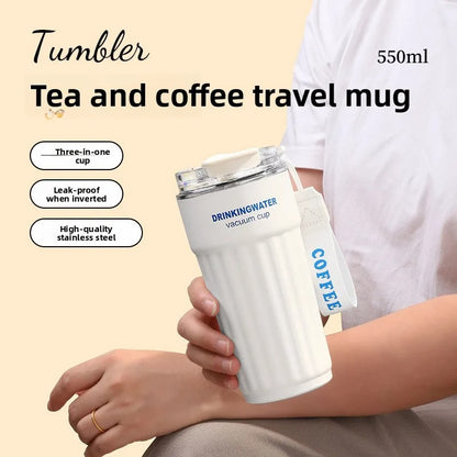 Stainless Steel Insulated Coffee Mug with Lid – Portable Travel Cup-zinggal-qatar